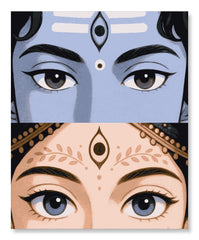 Shiv and Parvati Eyes Embrace