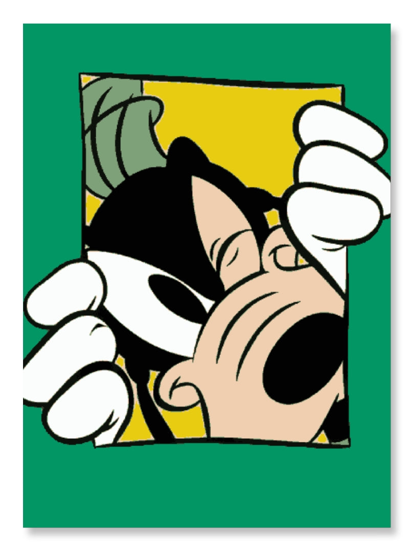 Goofy Peeking Through Hole