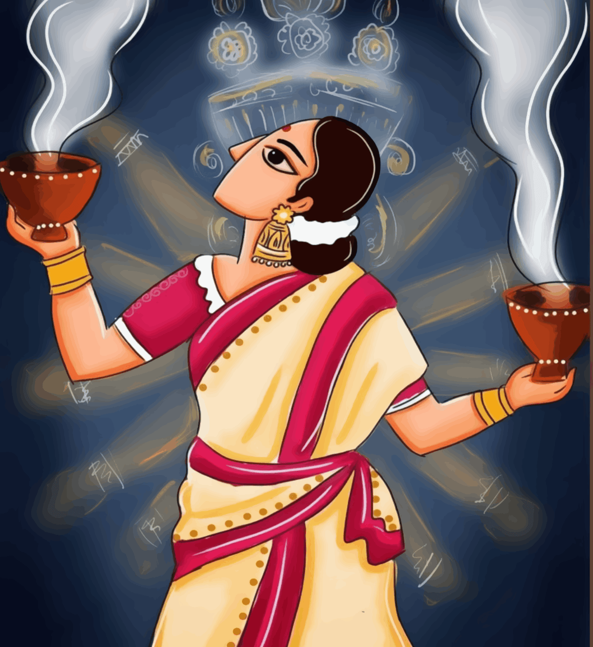 Dhunuchi Dance by Lady