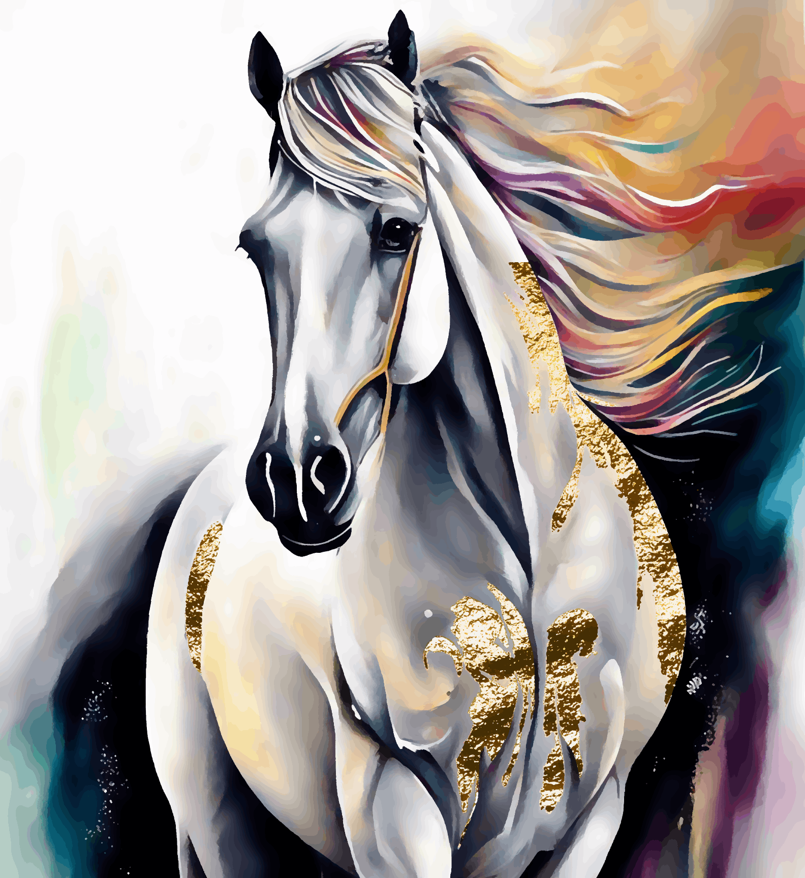 Running Horse - White
