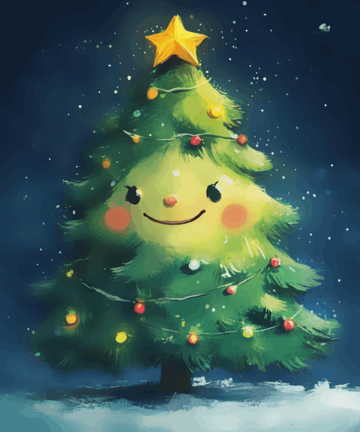 Smiling Christmas Tree