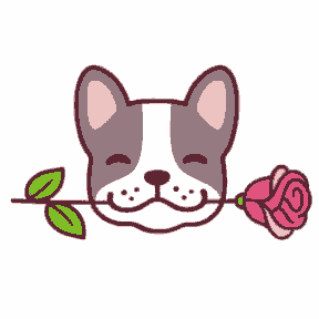 Pug with Rose - Valentine Special