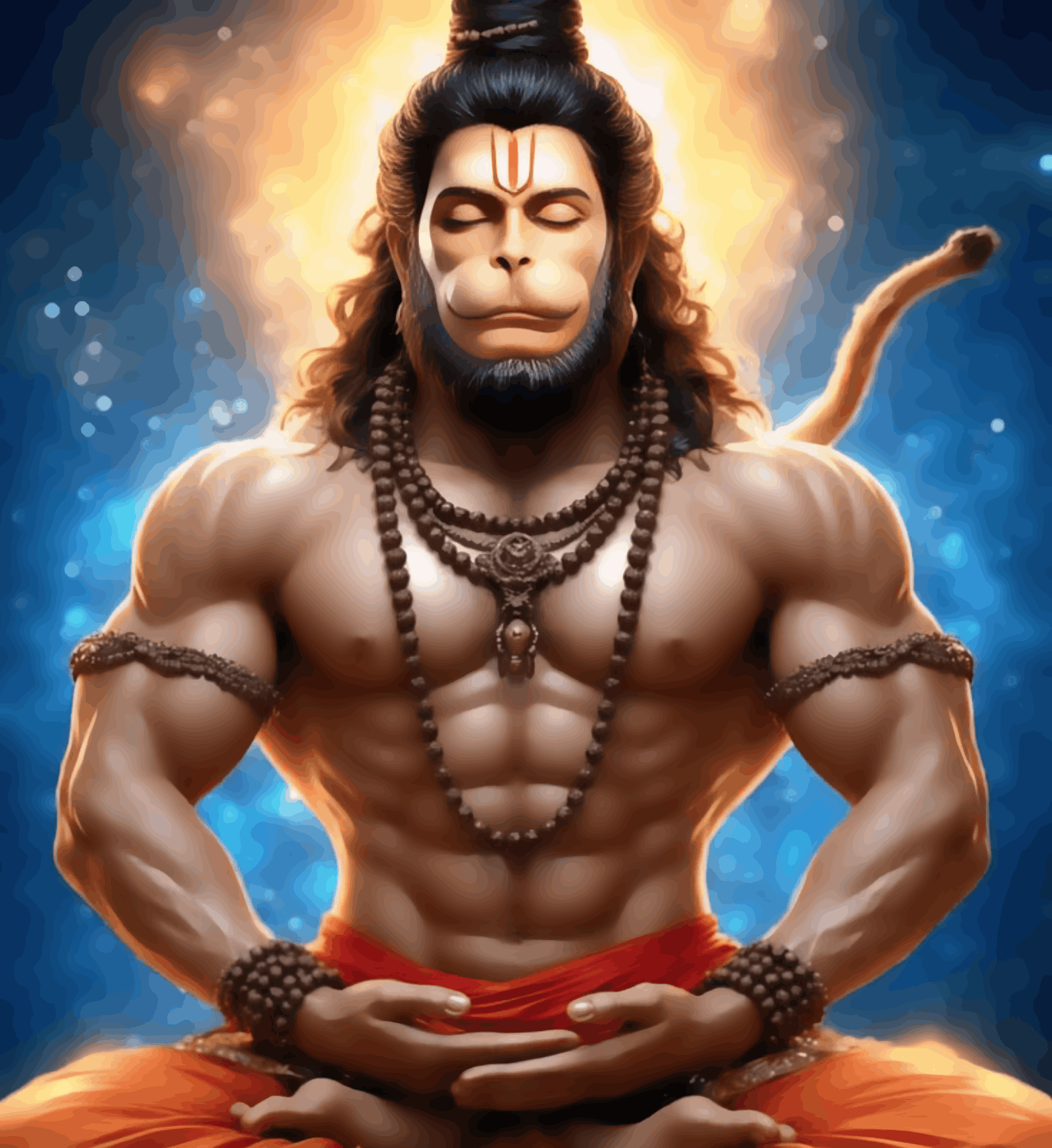 Calm and Collected - Hanumanji's Meditative Pose