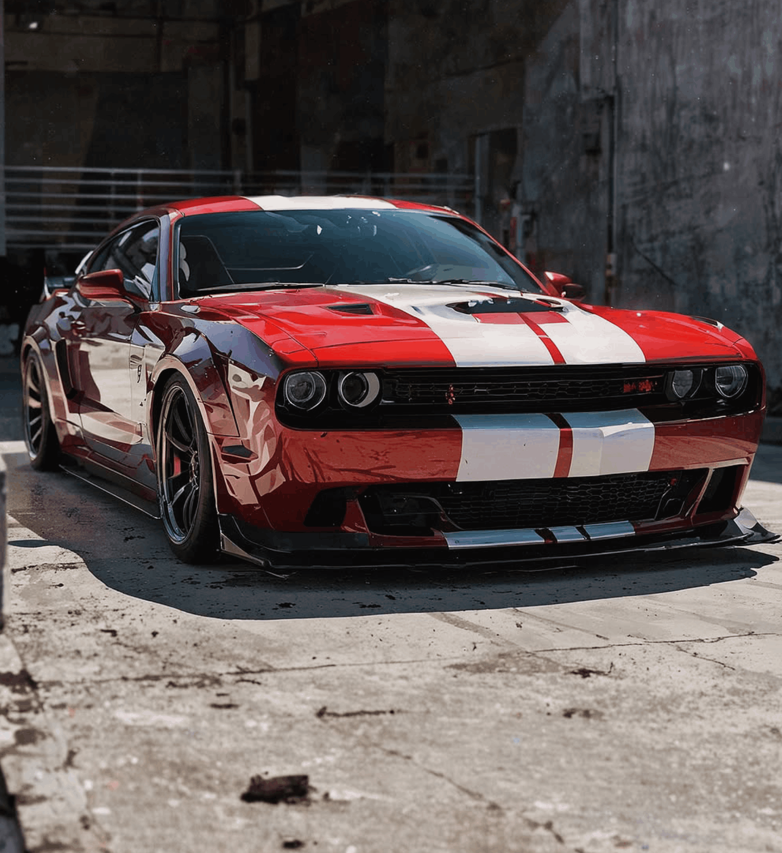 Red Dodge Challenger Muscle - Cars Edition