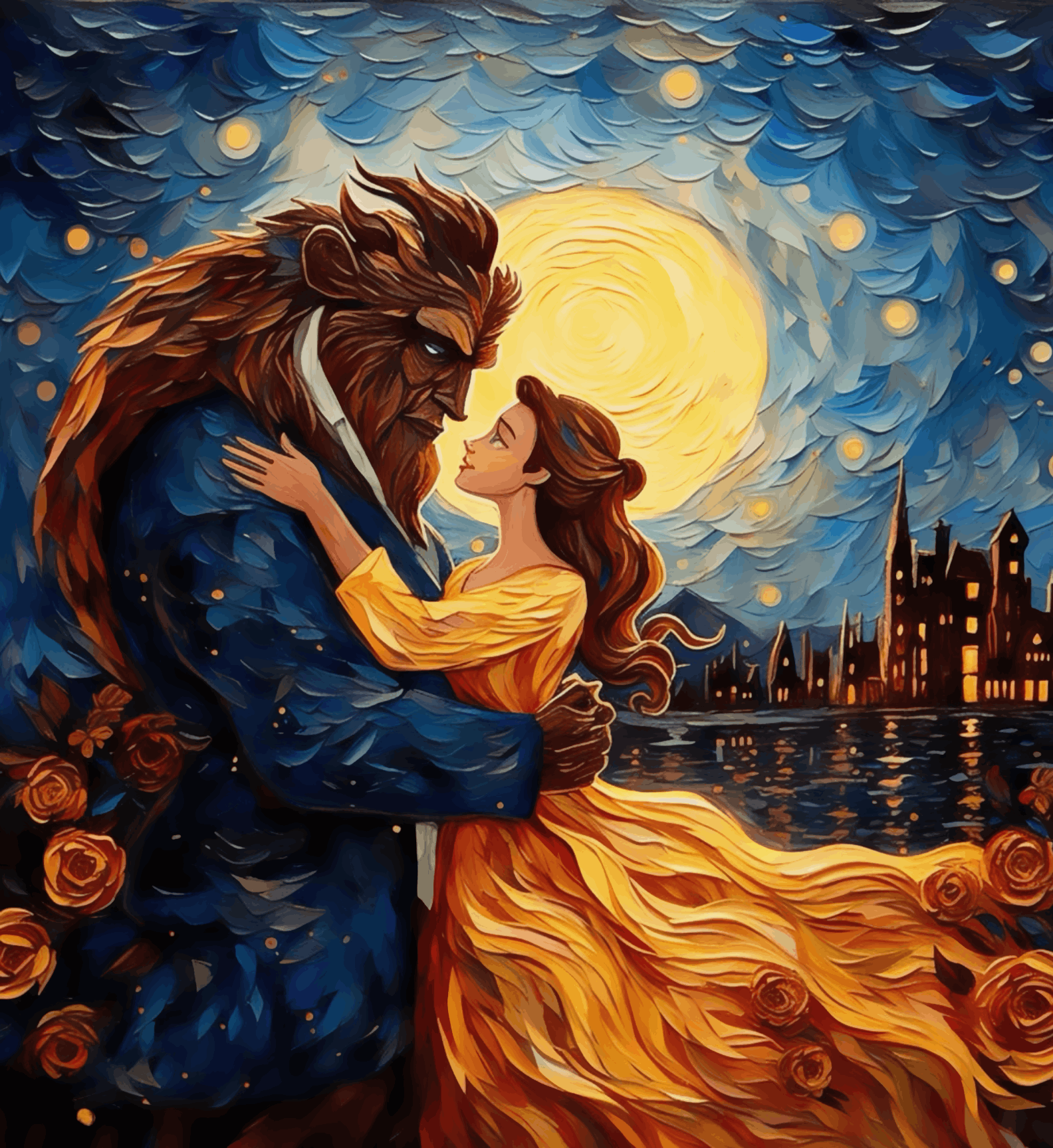 Beauty and the Beast - Van Gogh Style