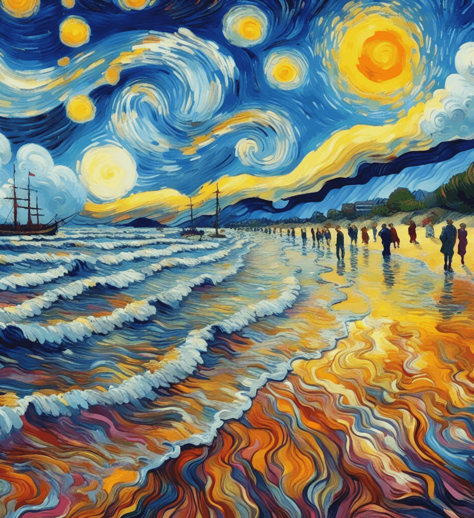 Beach Side - Van Gogh