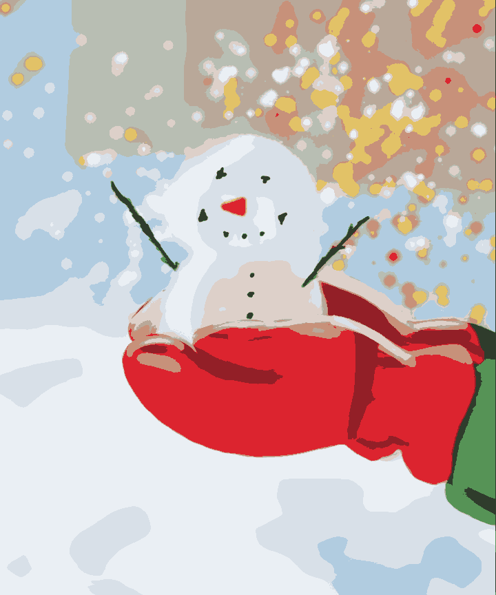 Snowy Man in Hands