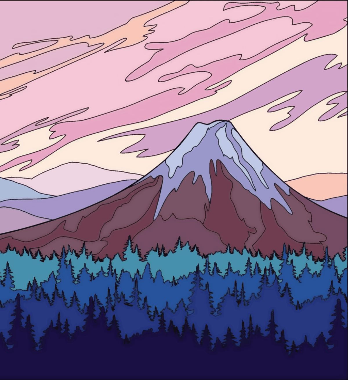 Abstract Mountain Lavender