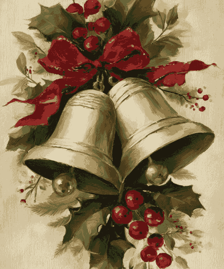 Christmas Holly and Ribbon