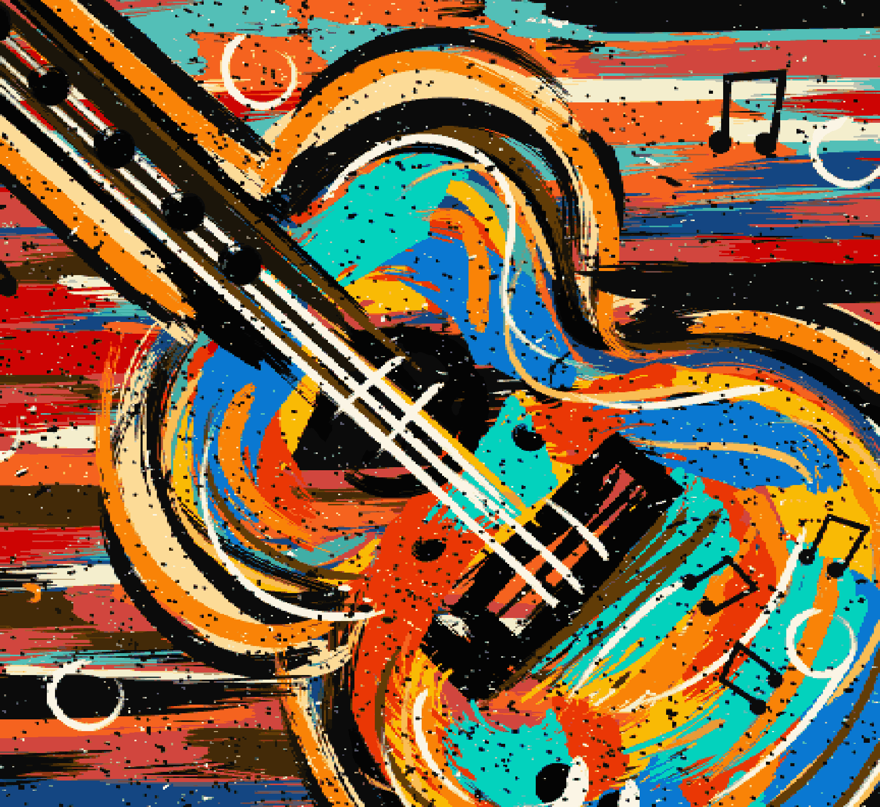 Colourful Guitar