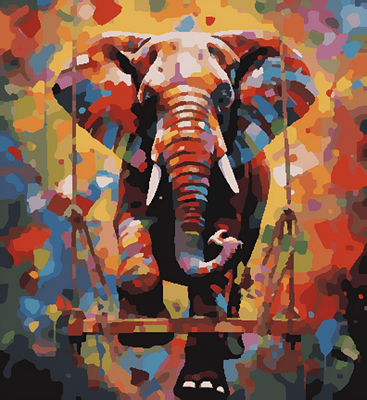 Elephant Colourful Patches