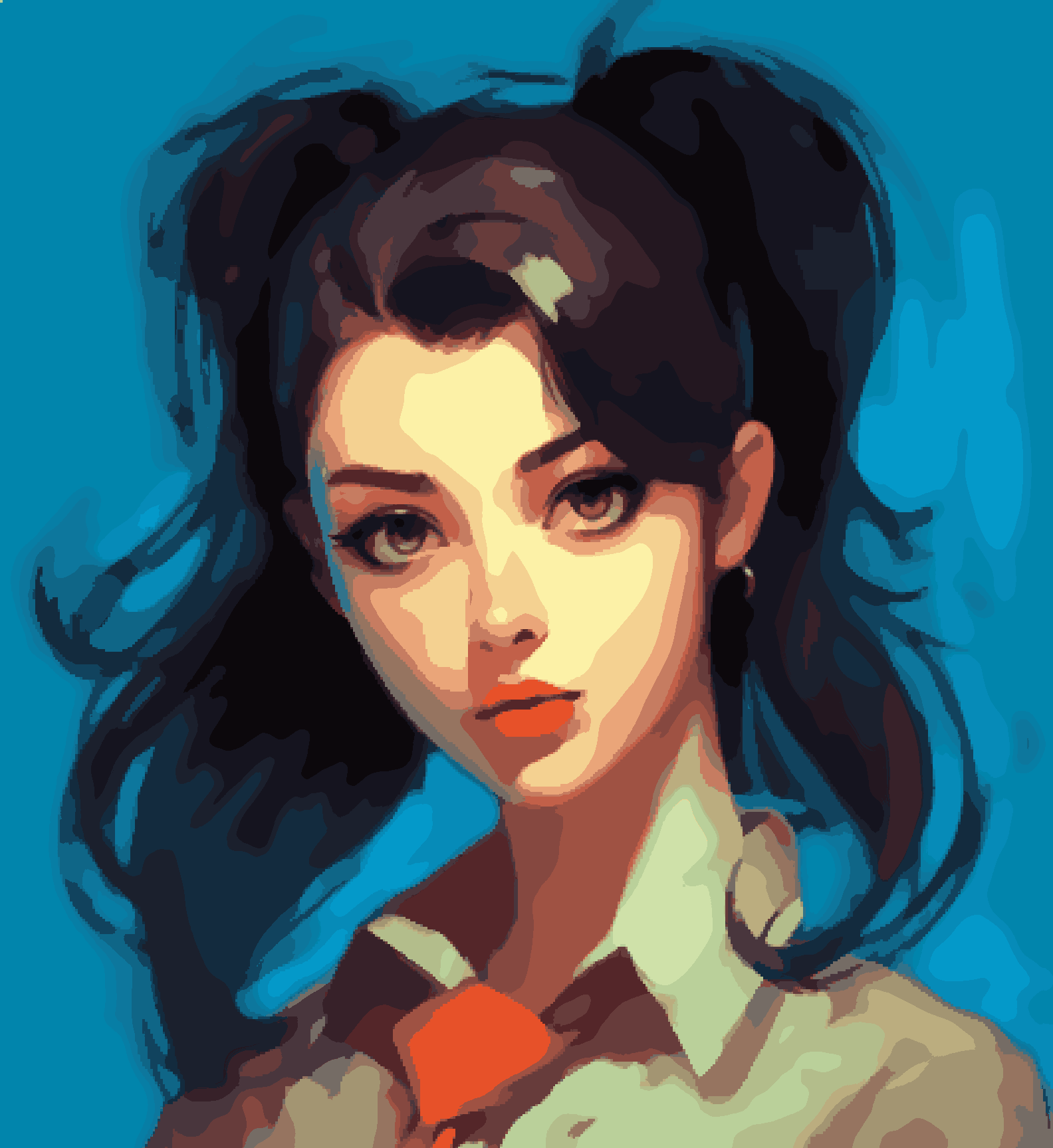 Girl in Red Tie