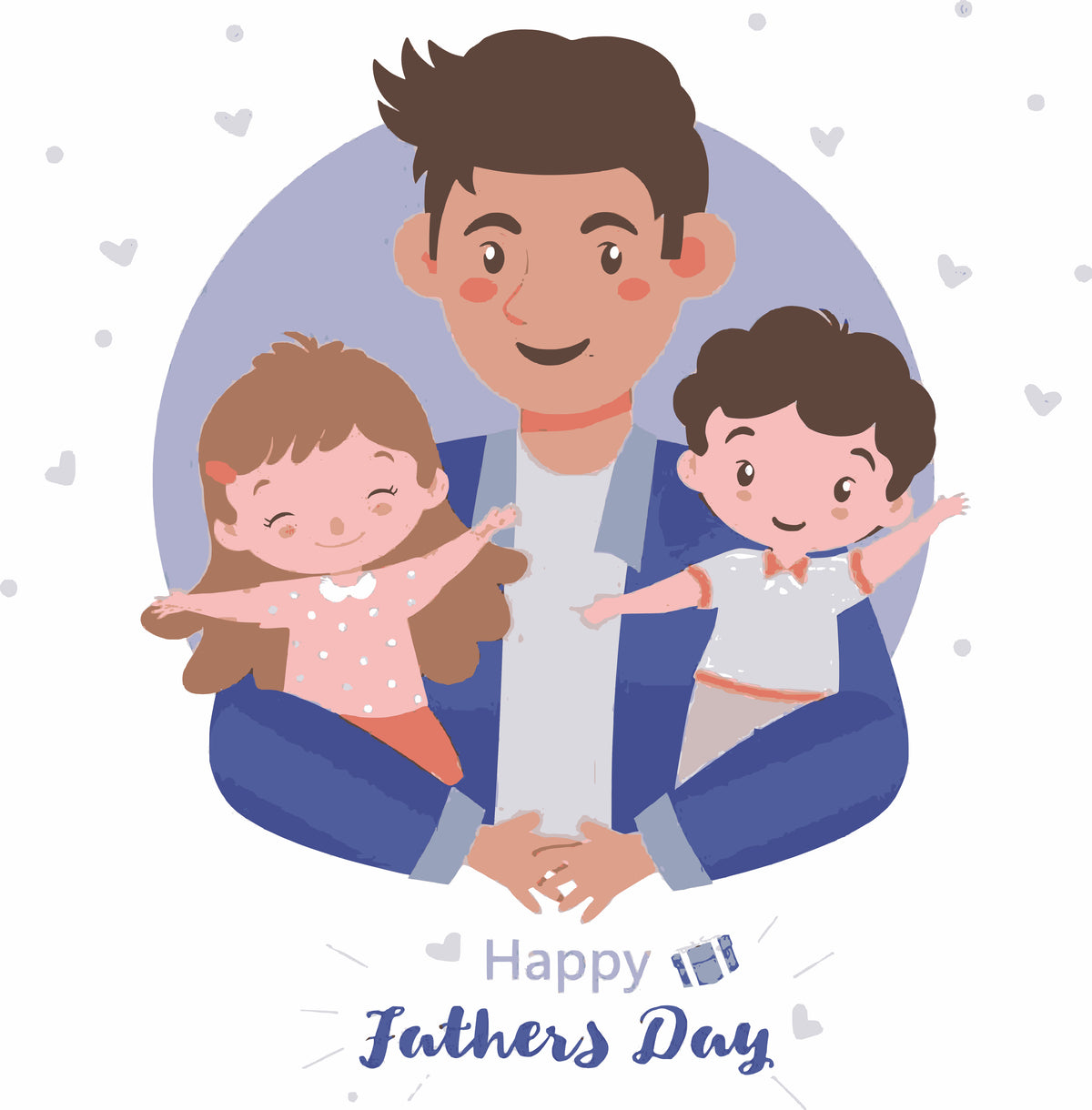 Father's Day- Father Son and Daughter