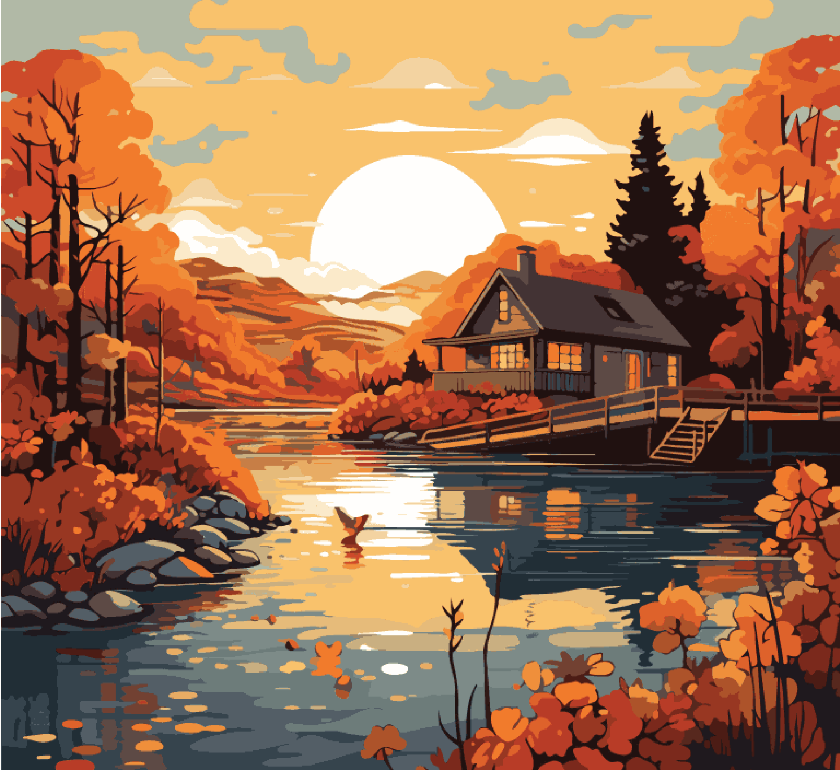 House in Sunset