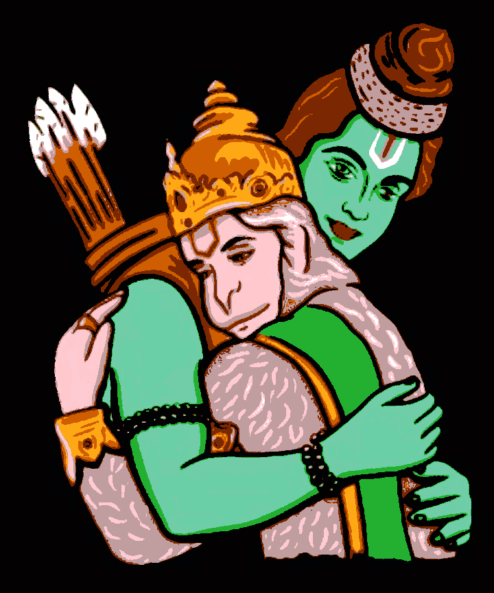 Lord Hanuman Lord Ramma milan