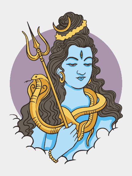 Lord Shiva In Clouds