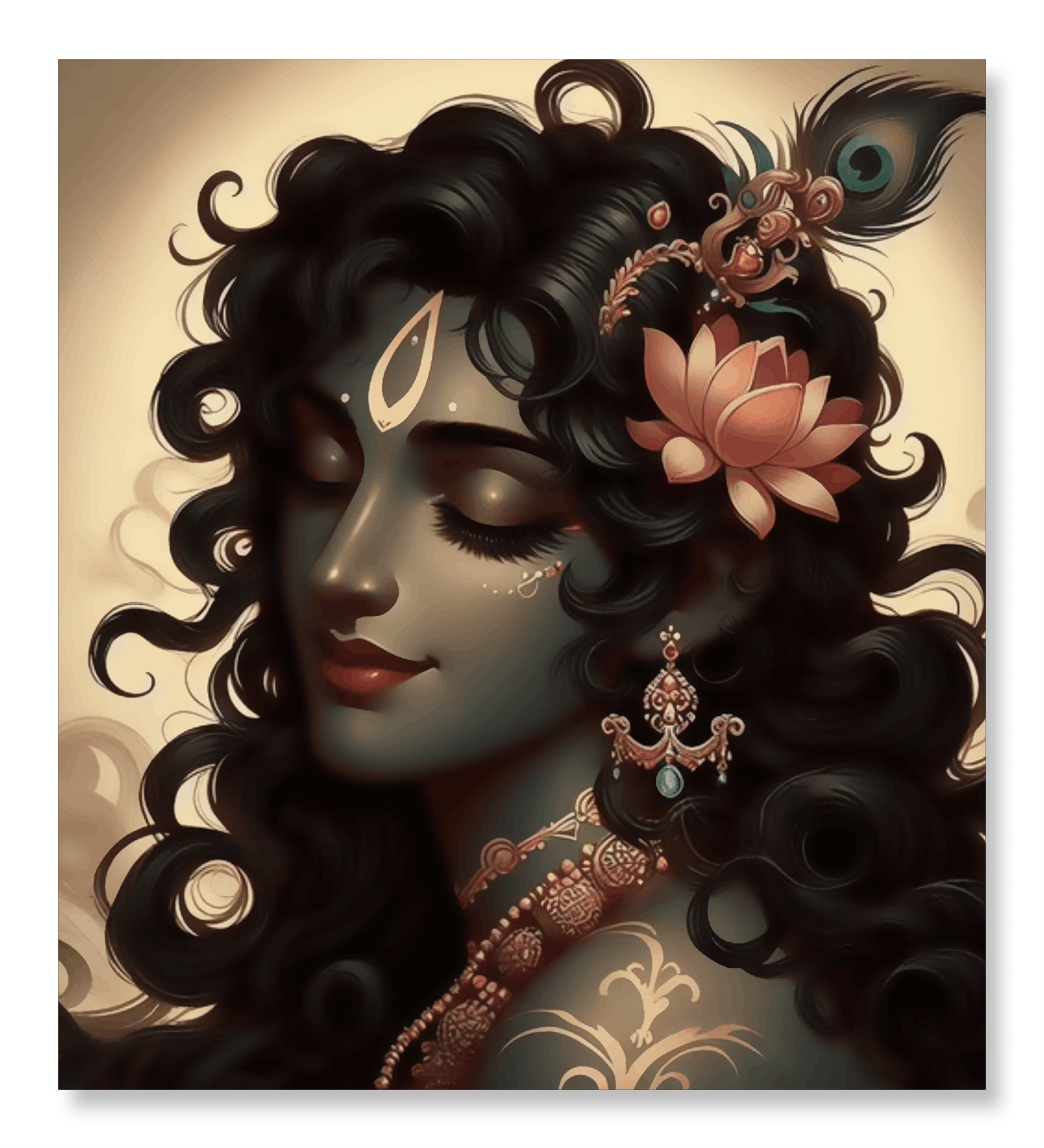Load Krishna Canvas Paint By Number Kit