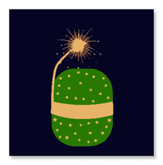 Star Covered Green Fire Crack