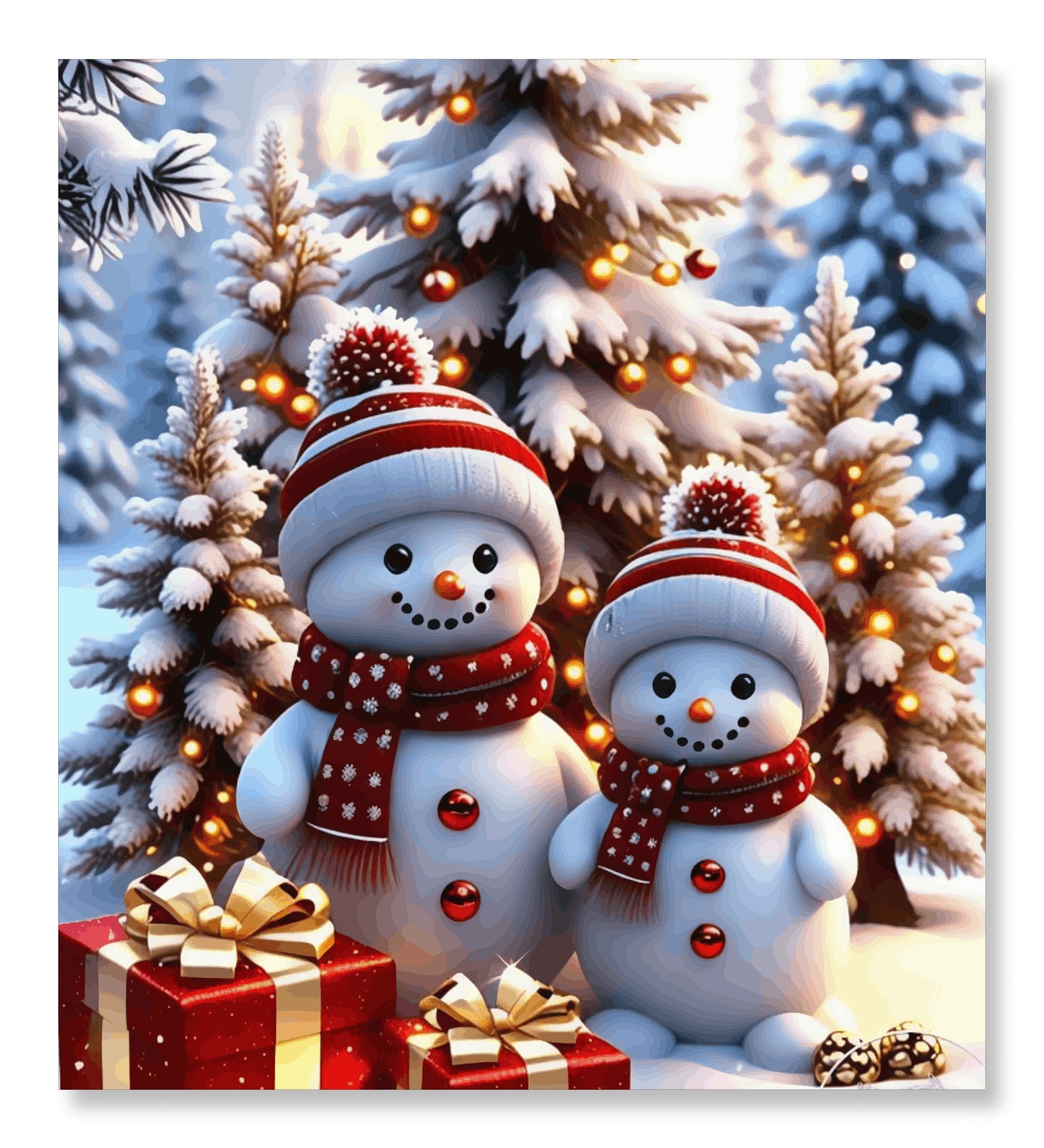 Snow buddies on Eve - Christmas