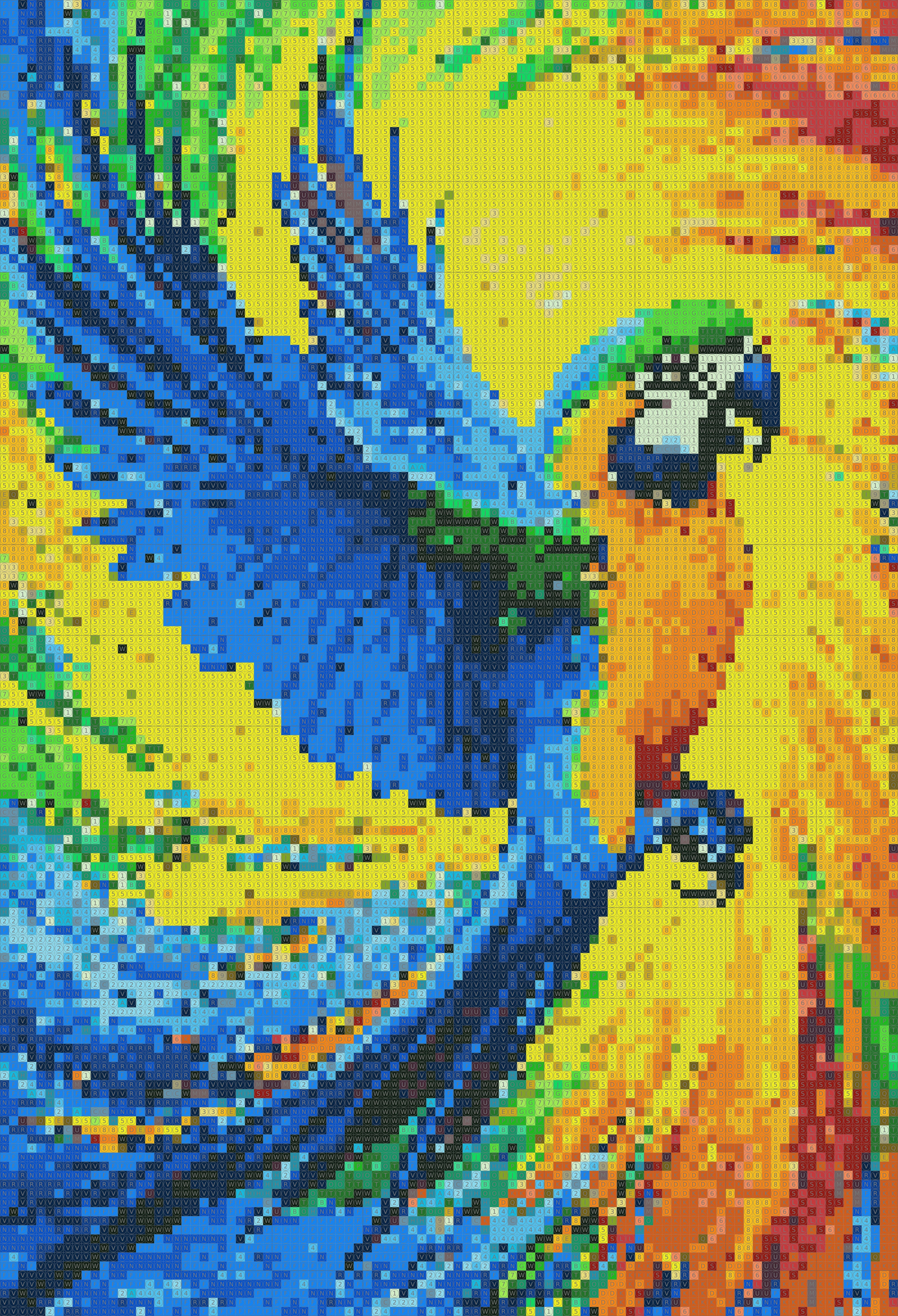 The Color Burst Macaw Dot by Number Kit