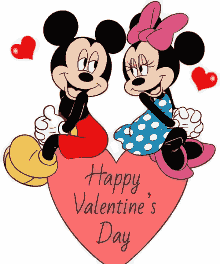 Mickey and Minnie Love Embrace - Valentine Day