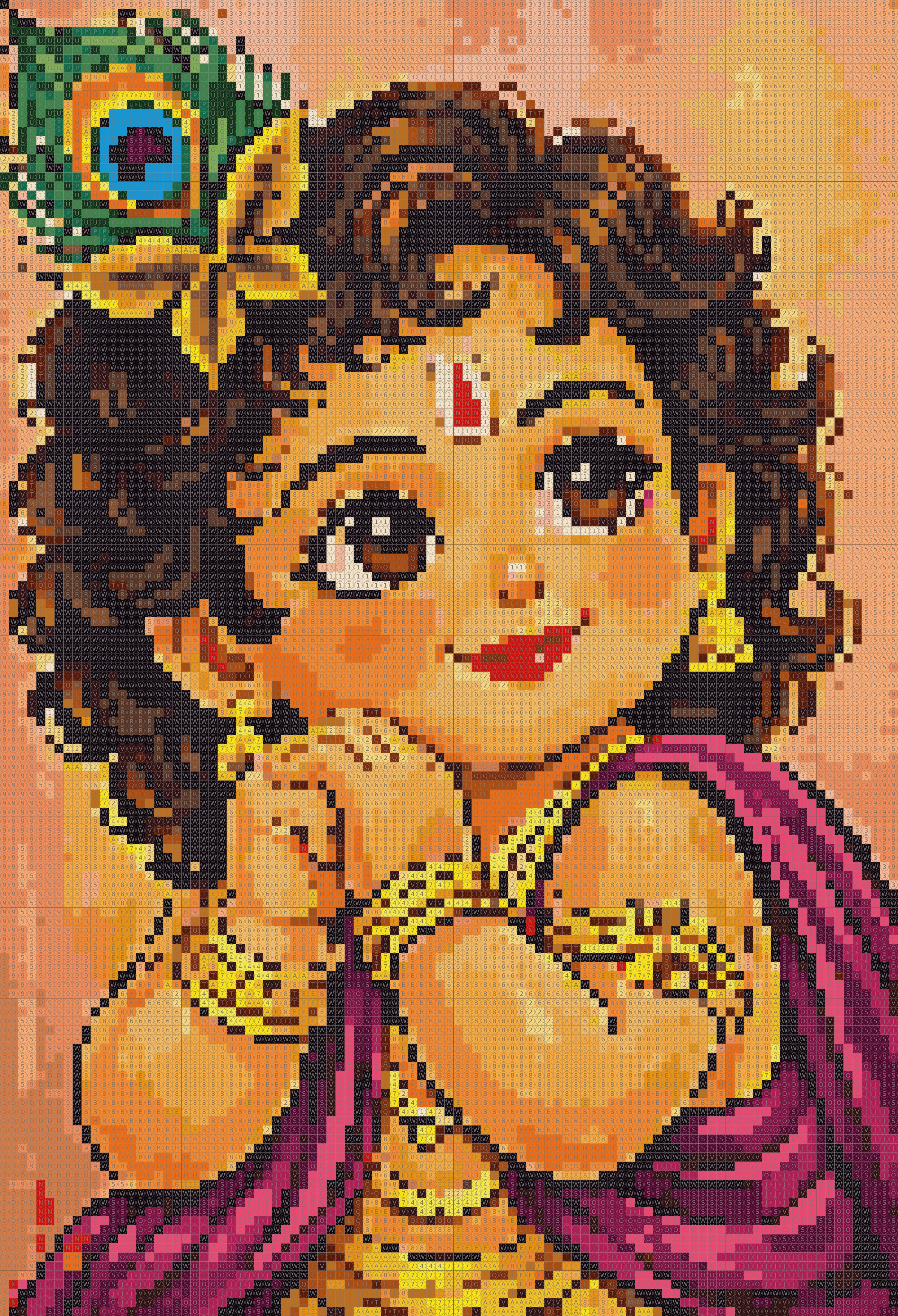 Peacock Prince Krishna - Dot by Number