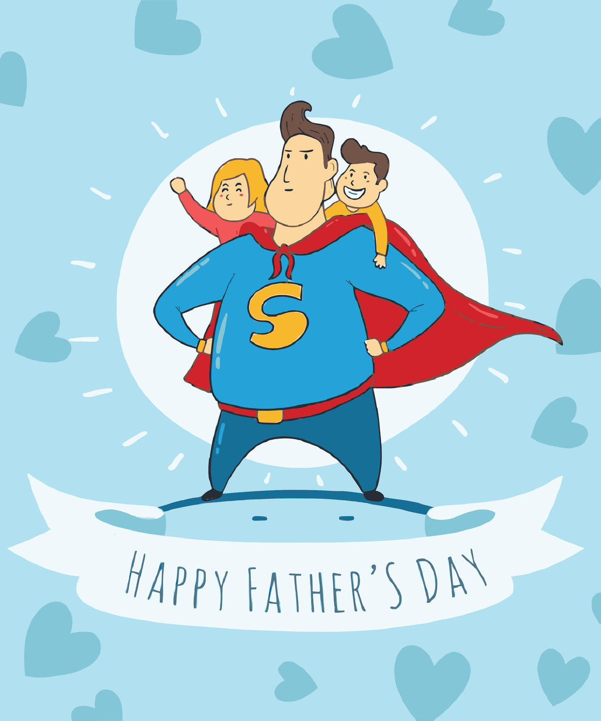 Father's Day- Superman Dad with Kids