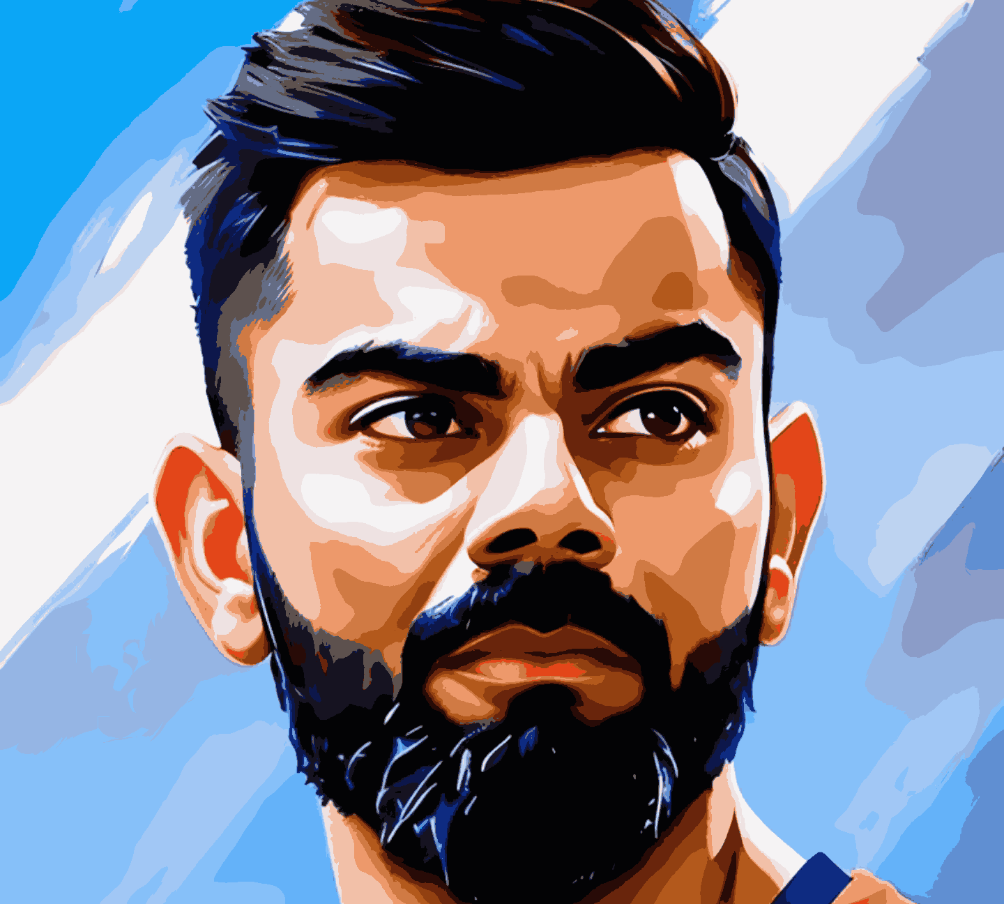 Virat Kohli Close-up-Cricketer-T20 World Cup Collection
