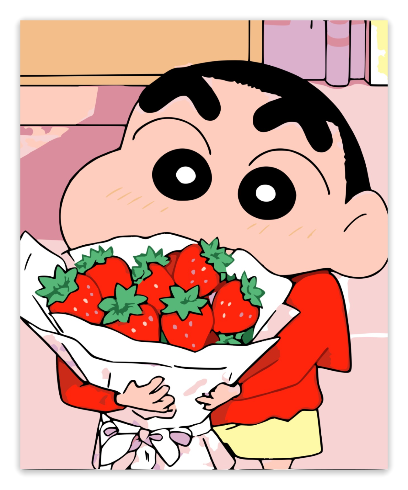 Shinchan with Strawberry Bouquet