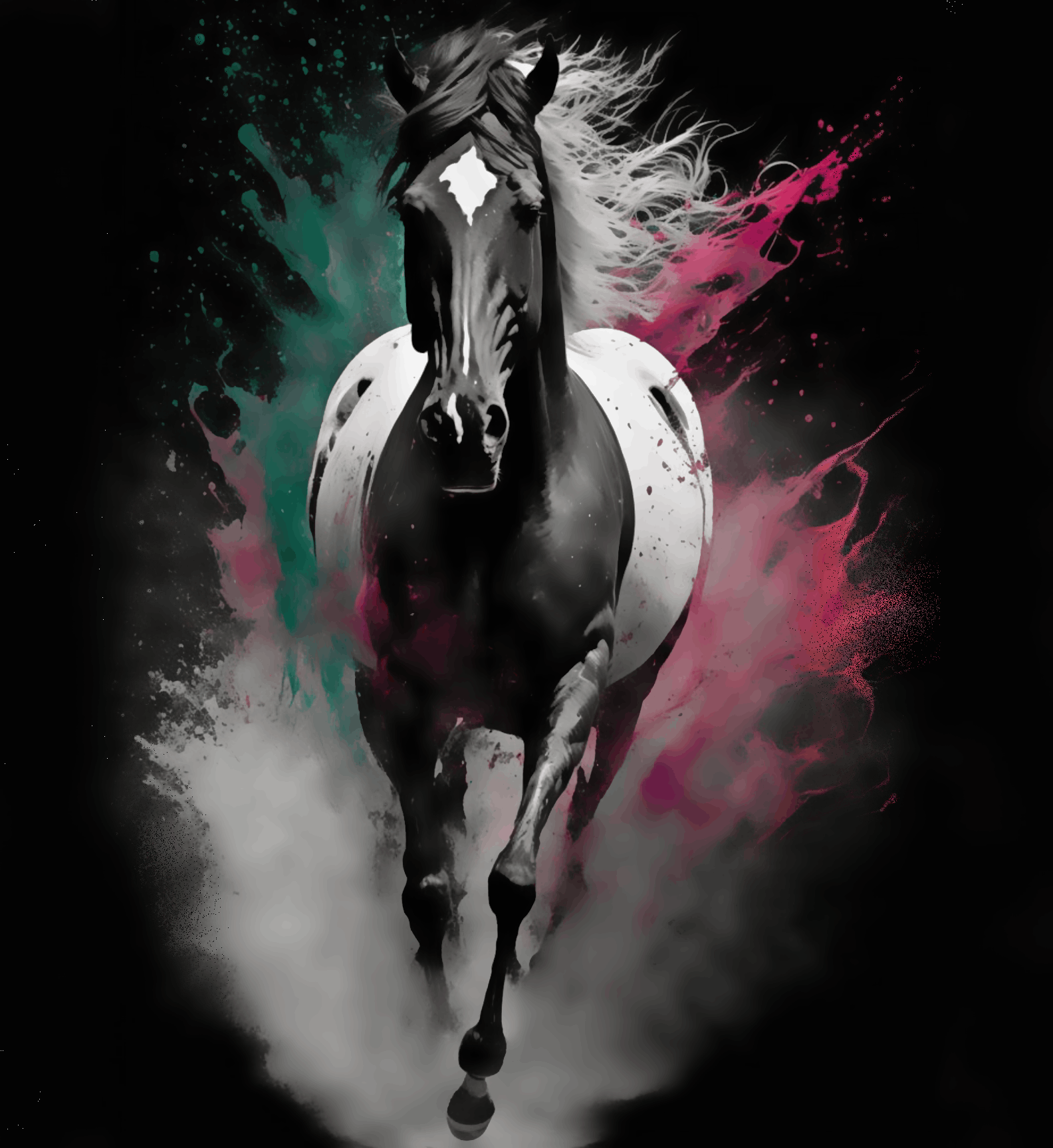 Running Horse - Black