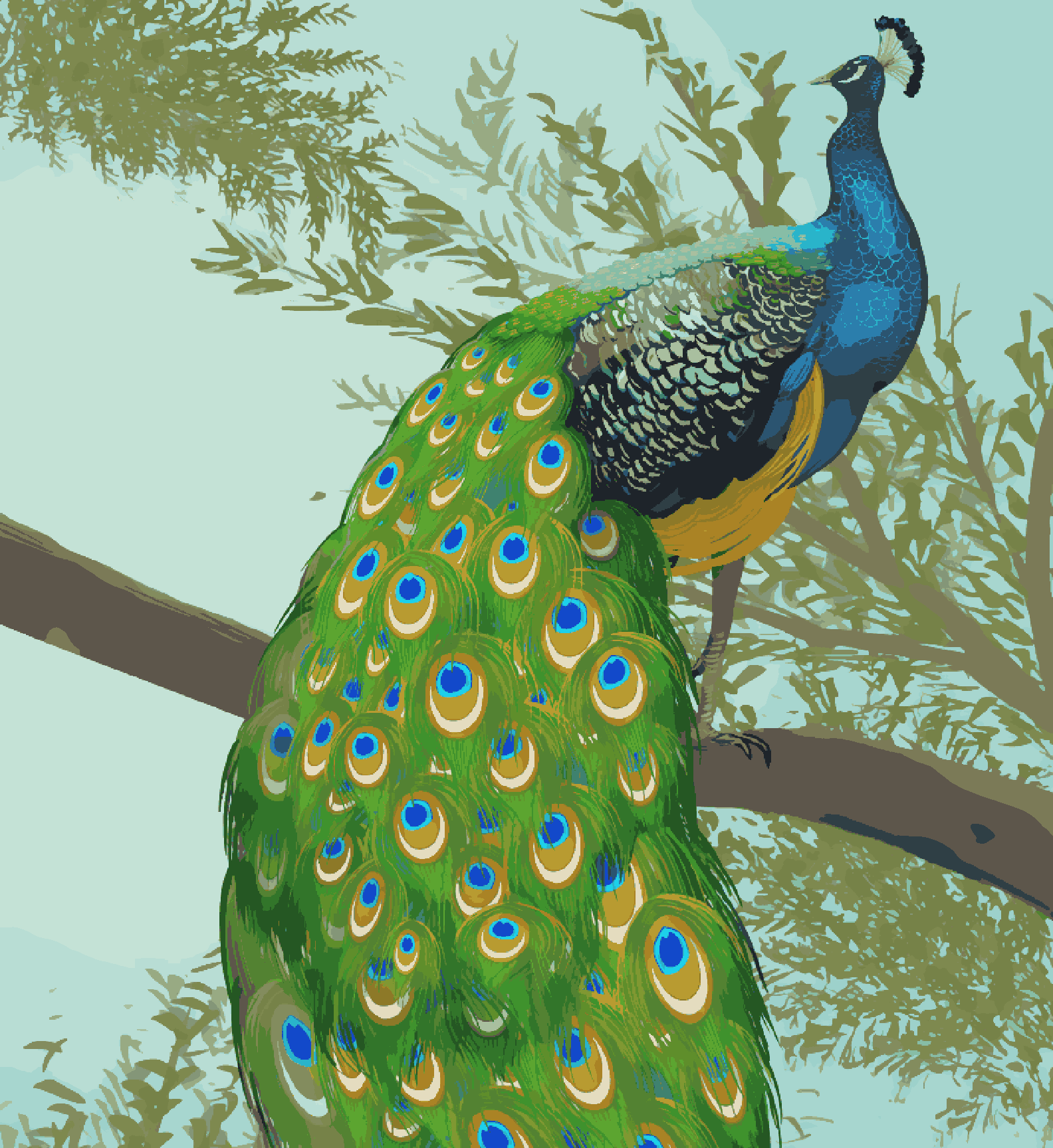 Peacock Indian Art