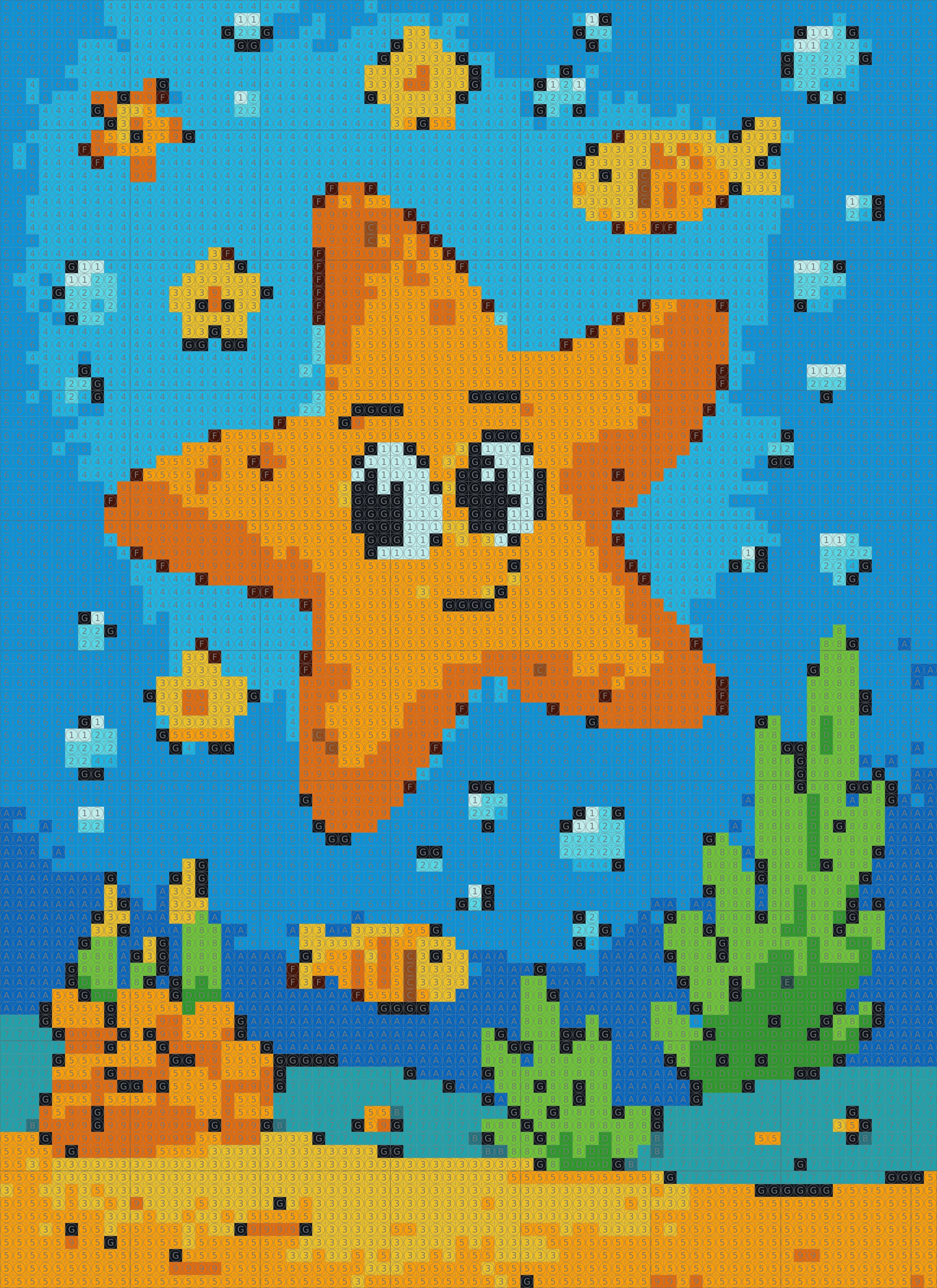 Star Fish Family Dot by Number Kit