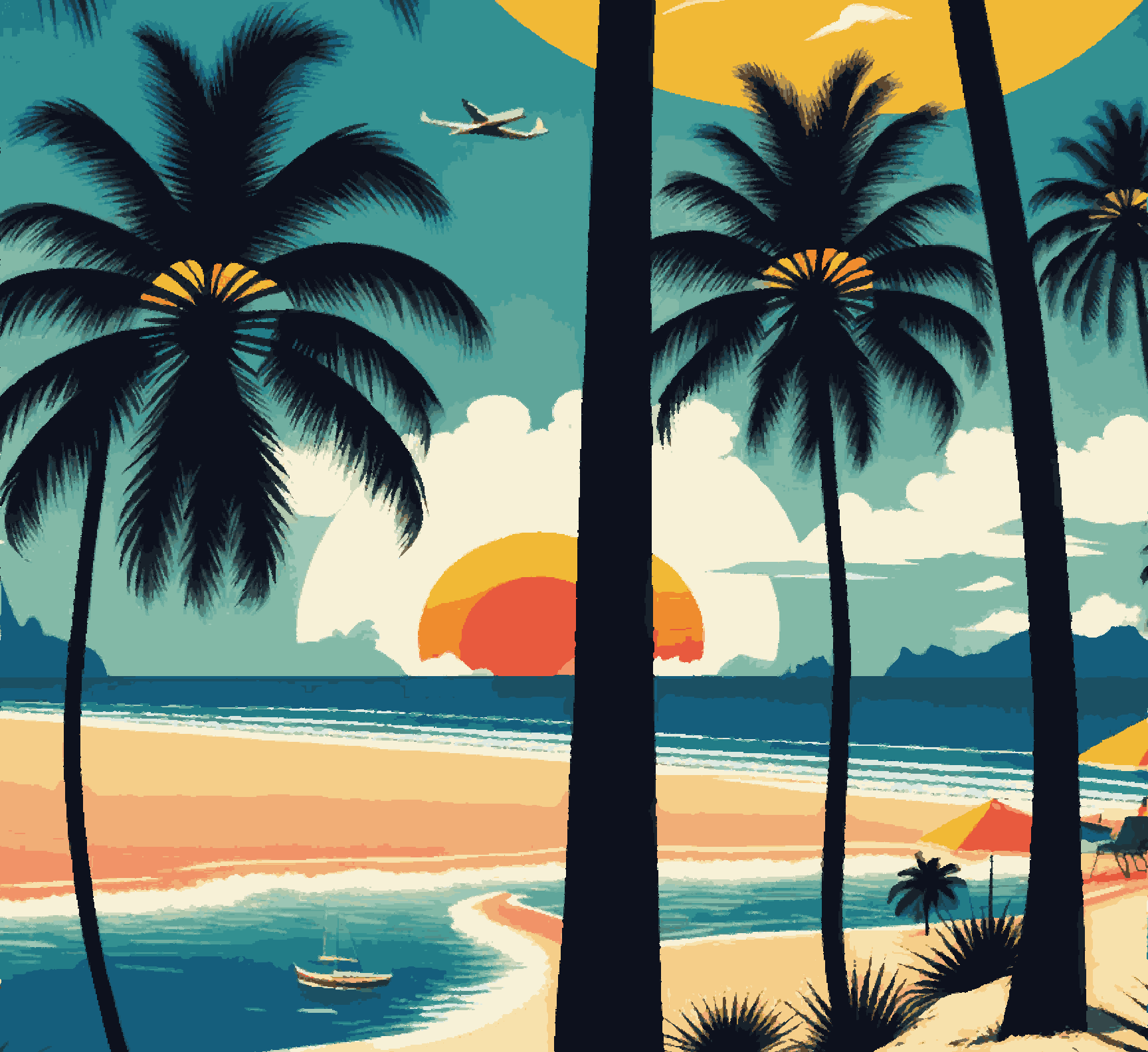 Sunset and Beach