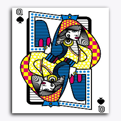 Playing Cards Modern Queen - Raja Rani Collection