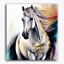 Running Horse - White