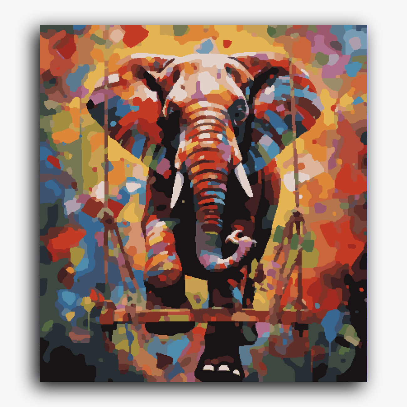 Elephant Colourful Patches PaintWaint