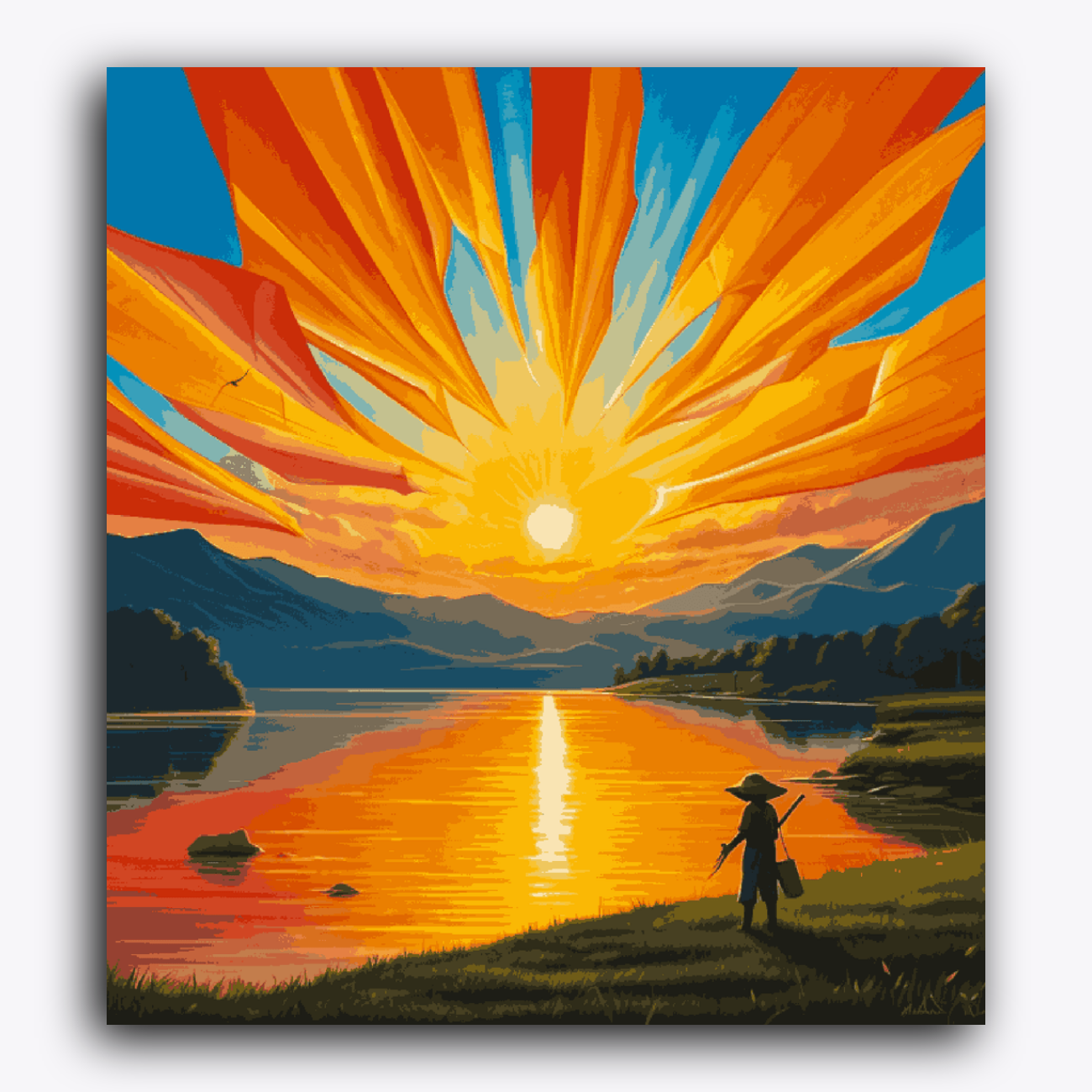 A Boy at Sunset