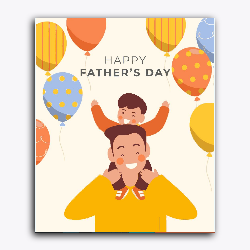 Father's Day- Father and Son with balloons