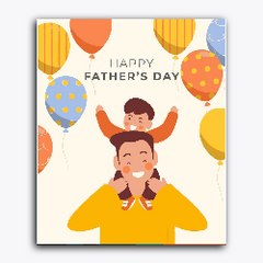 Father's Day- Father and Son with balloons