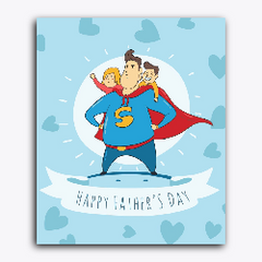 Father's Day- Superman Dad with Kids