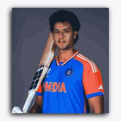 Shivam Dube with Bat-Cricketer-T20 World Cup Collection