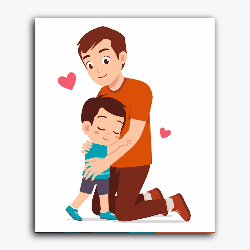 Father's Day- Father hugging Son