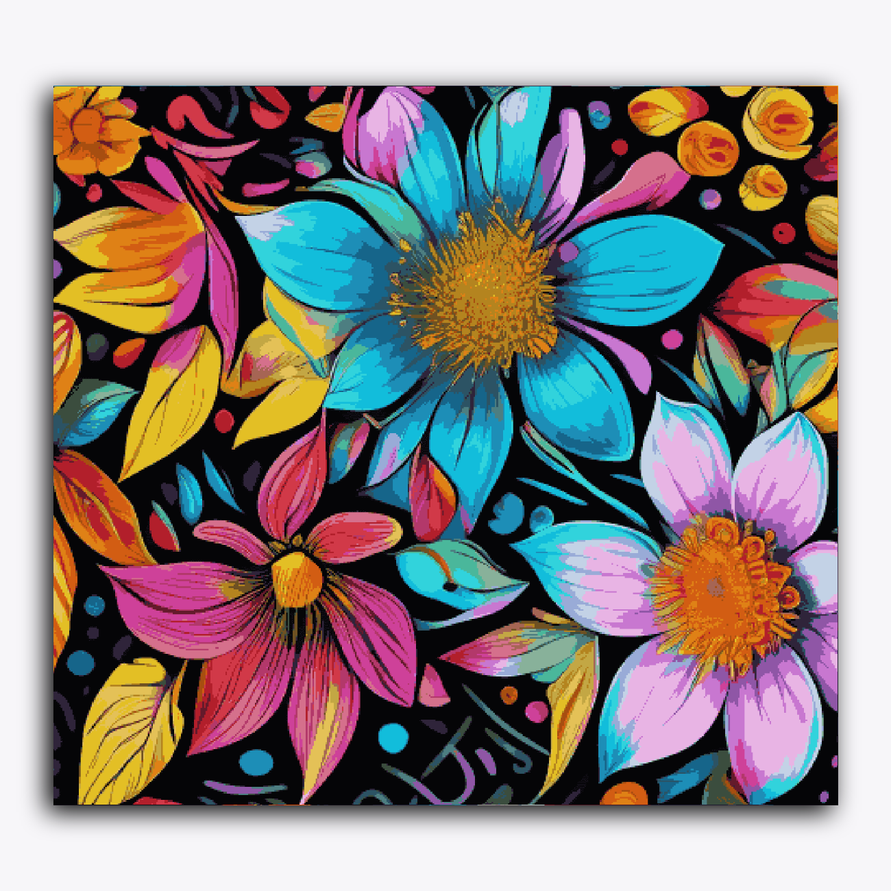 Flower Blue Pink