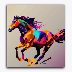 Running Horse - Colourful