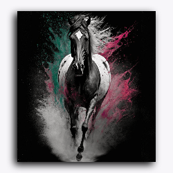 Running Horse - Black