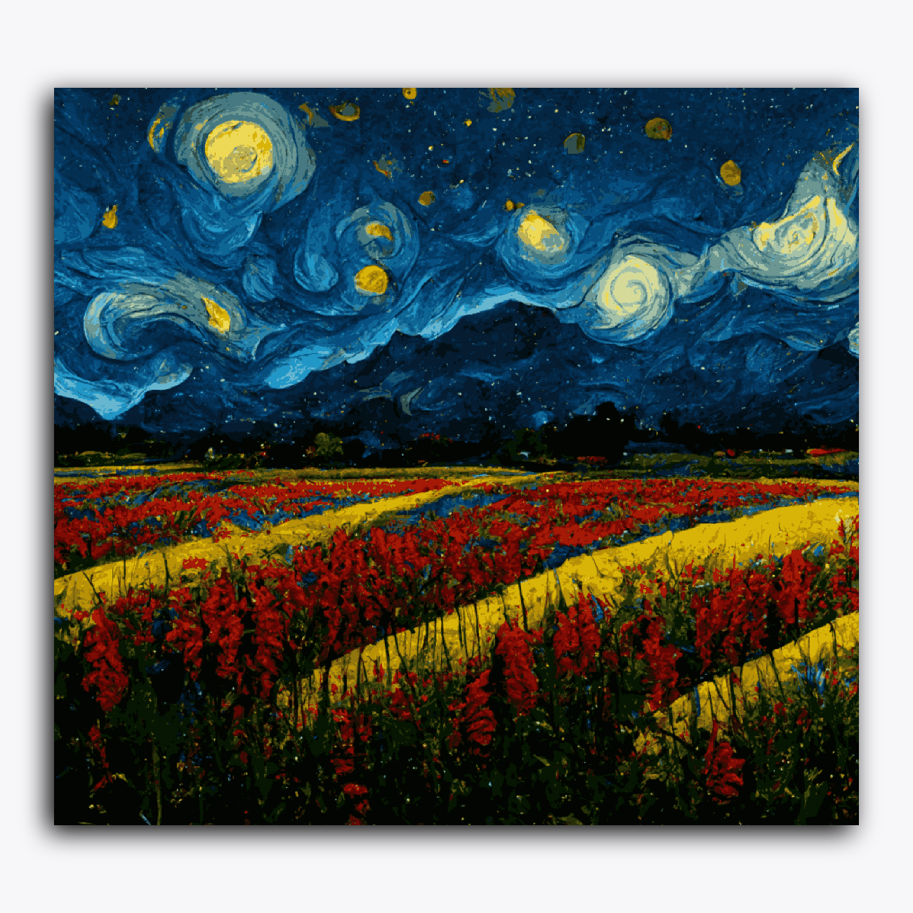 A Garden - Van Gogh Style