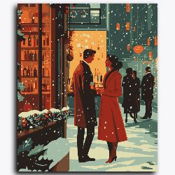 Love is in snowy evening