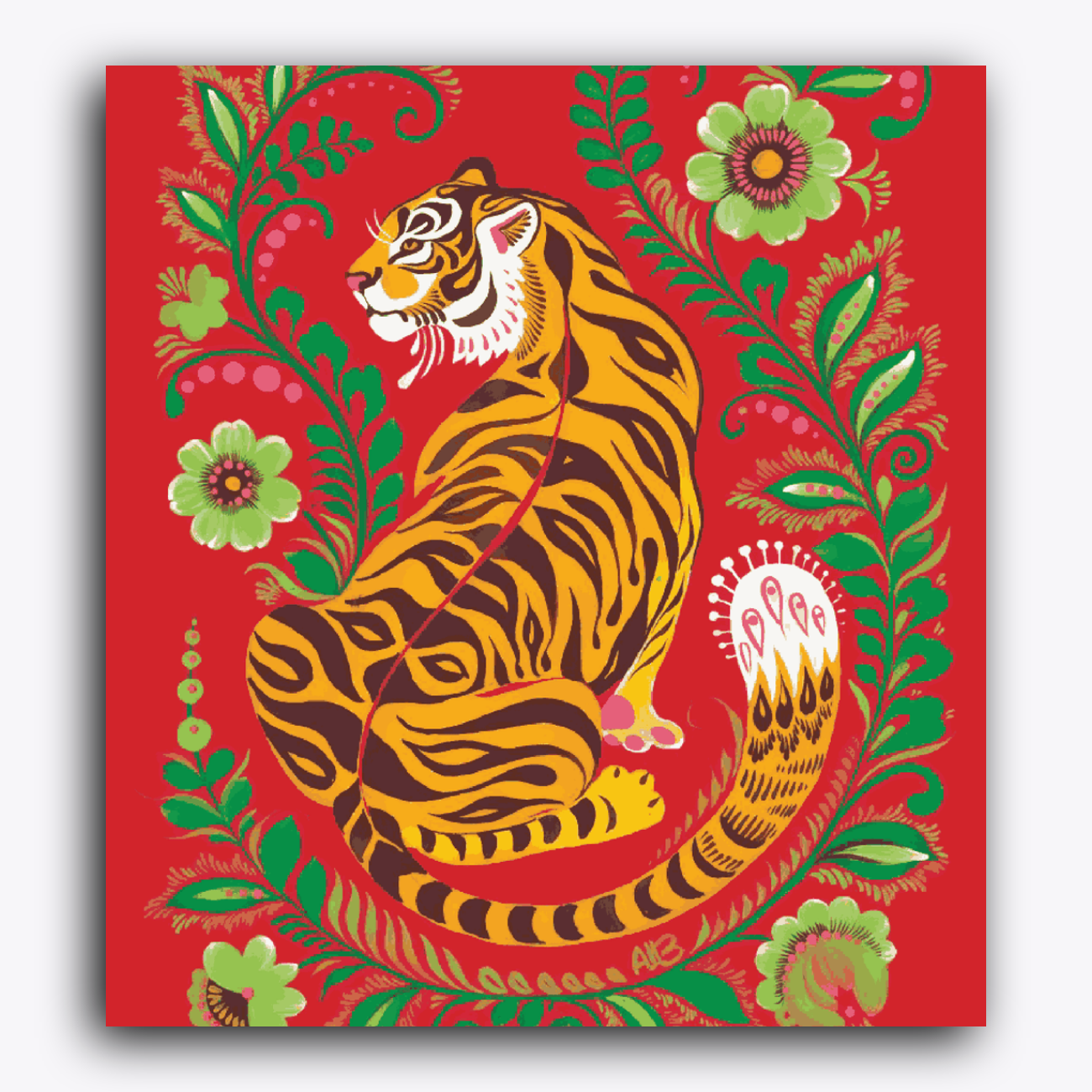 Tiger Indian Art – PaintWaint