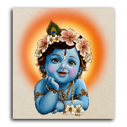 Cute Little Krishna Portrait Janmasthami