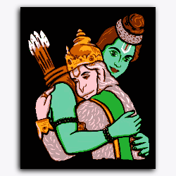 Lord Hanuman Lord Ramma milan